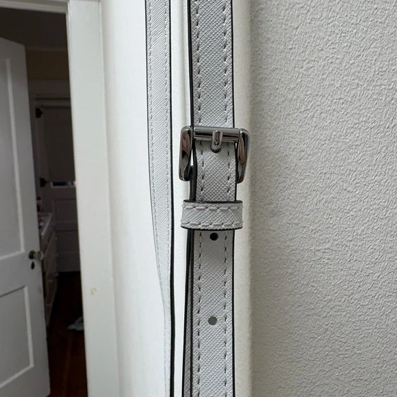 Michael Kors White Leather Studded Crossbody Bag - Picture 4 of 6